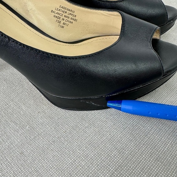 Enzo Angiolini Demario peep toe platform heels - Picture 6 of 12